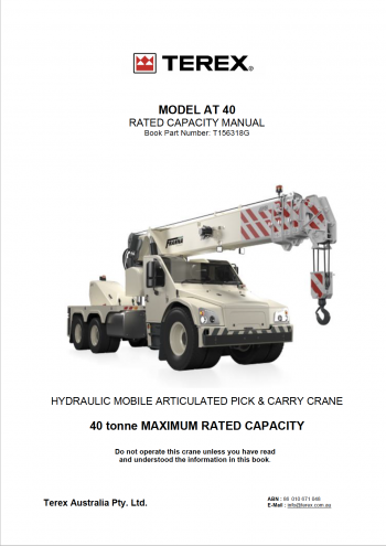 TEREX 40Tonne brochure cover